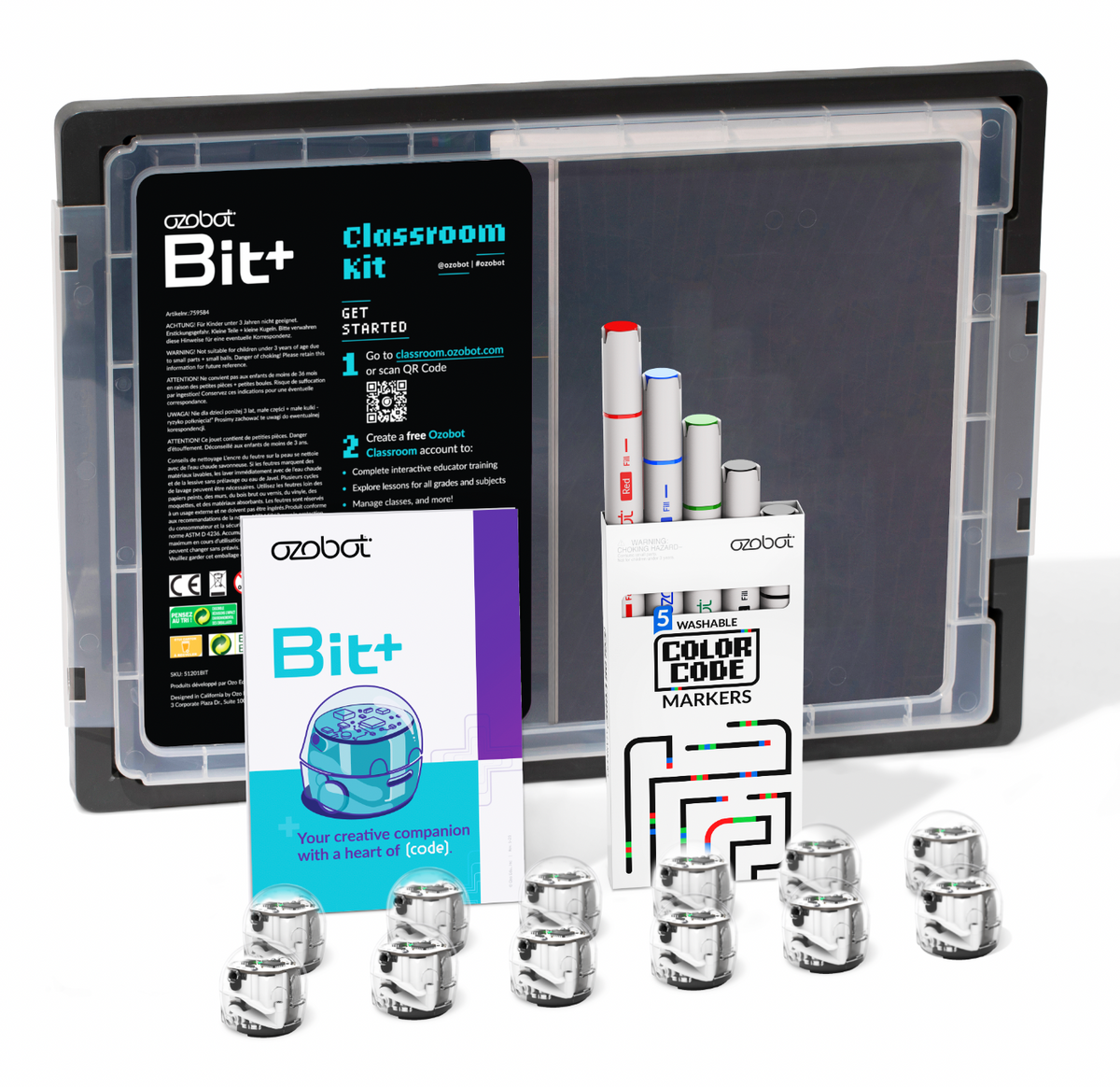 Ozobot Bit+ Classroom Kit (12-pack)
