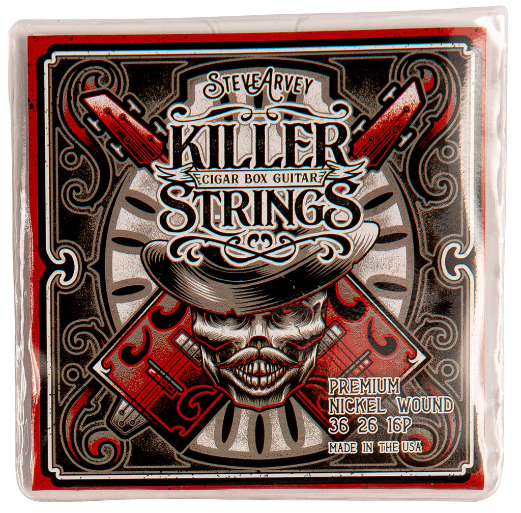 Killer Strings for Cigar Box Guitars ~ Set of 4 ~ Light Nickel