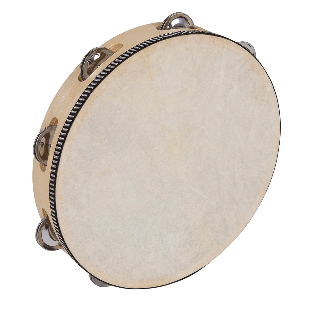 PP World Wooden Tambourine - 25cm Natural