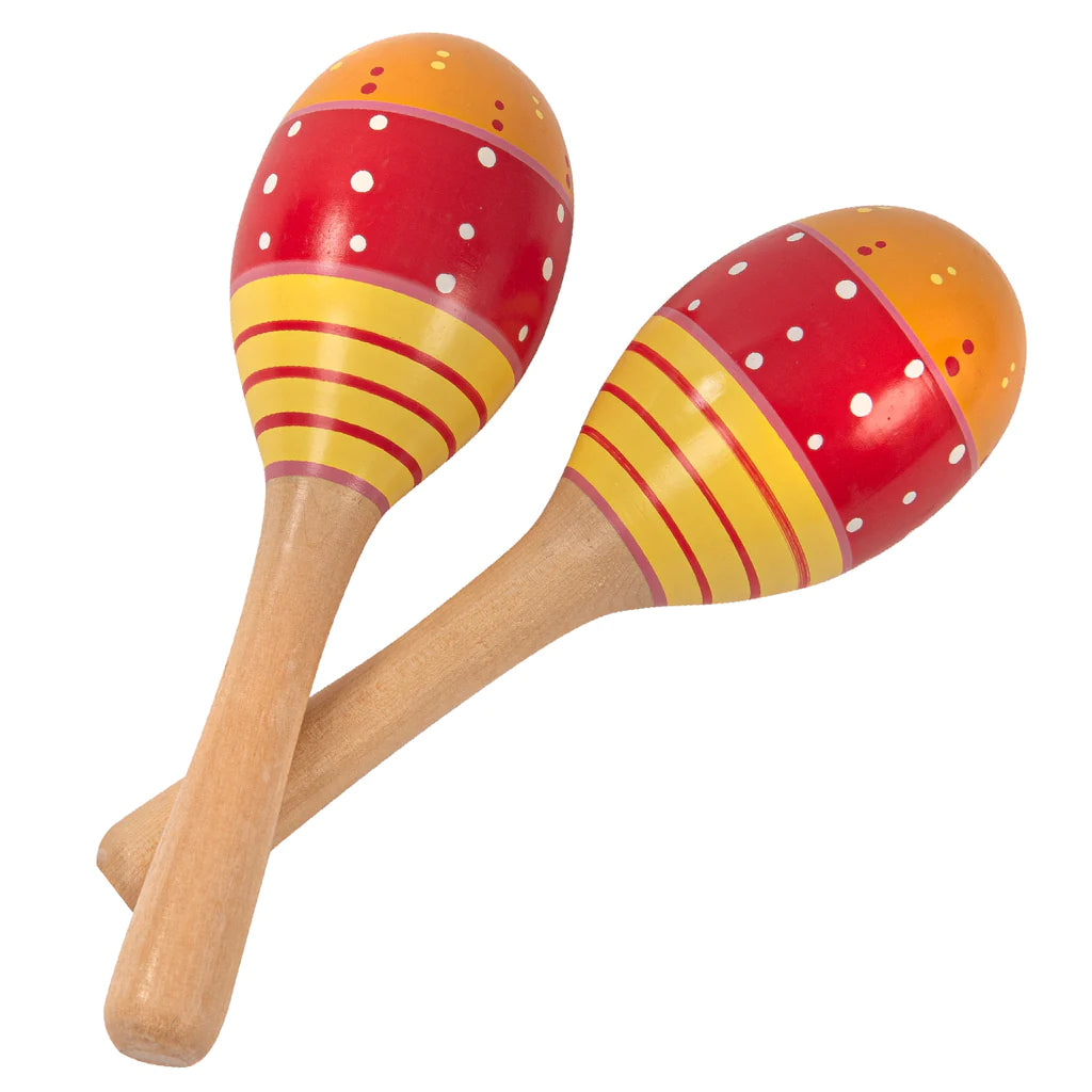 PP World 'Early Years' Wooden Maracas - Red/Yellow