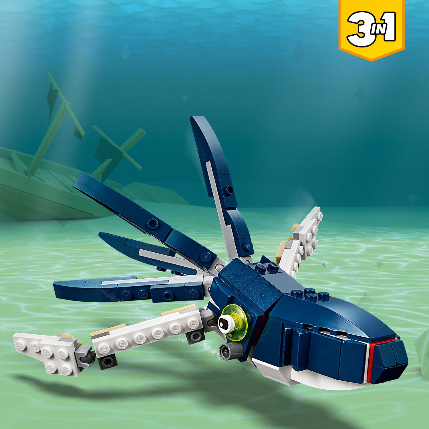 LEGO® Creator 3in1 Deep Sea Creatures Shark Set 31088 Default Title