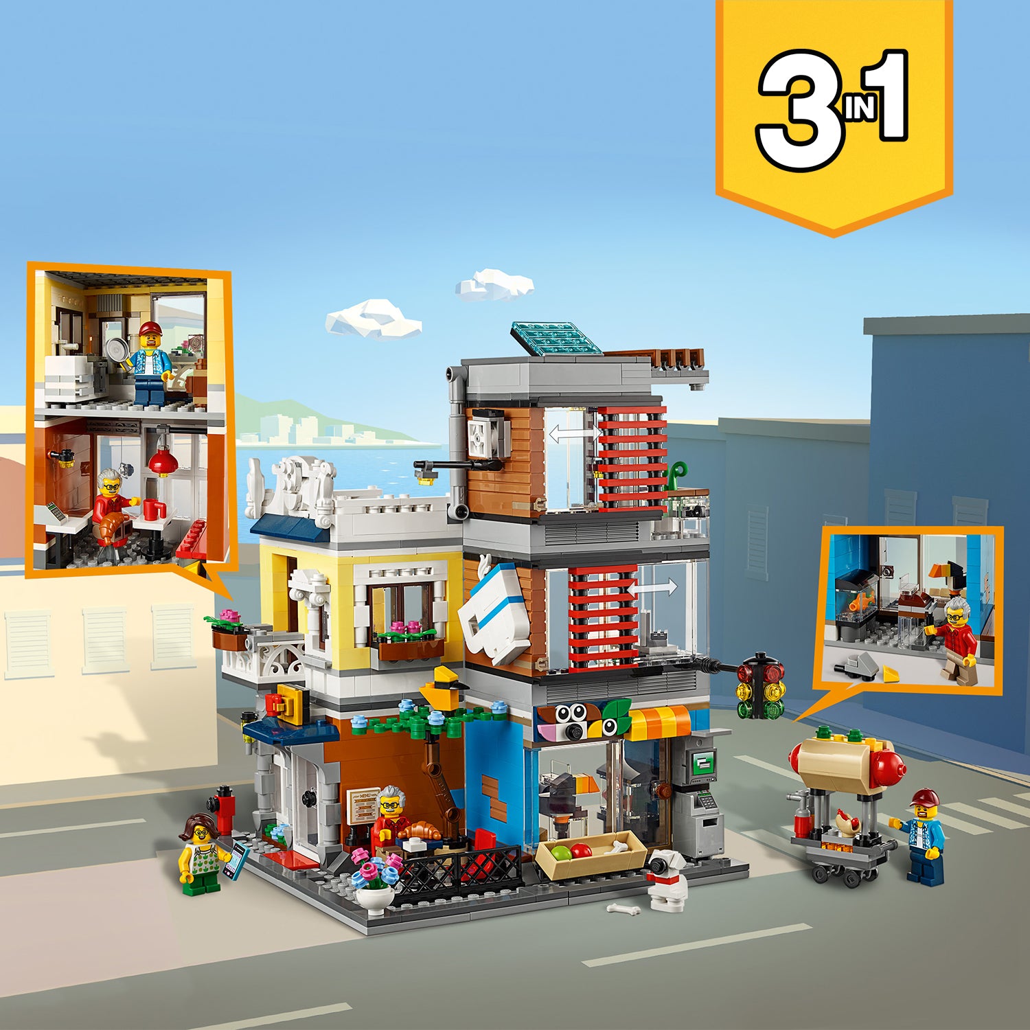 LEGO® Creator 3in1 Townhouse Pet Shop & Café 31097 Default Title