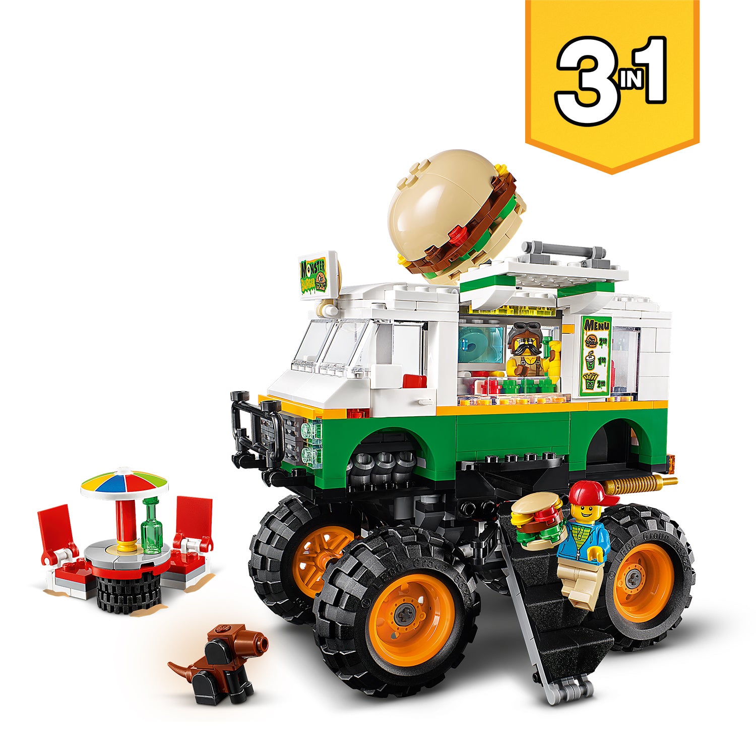 LEGO® Creator 3in1 Monster Burger Truck Set 31104 Default Title