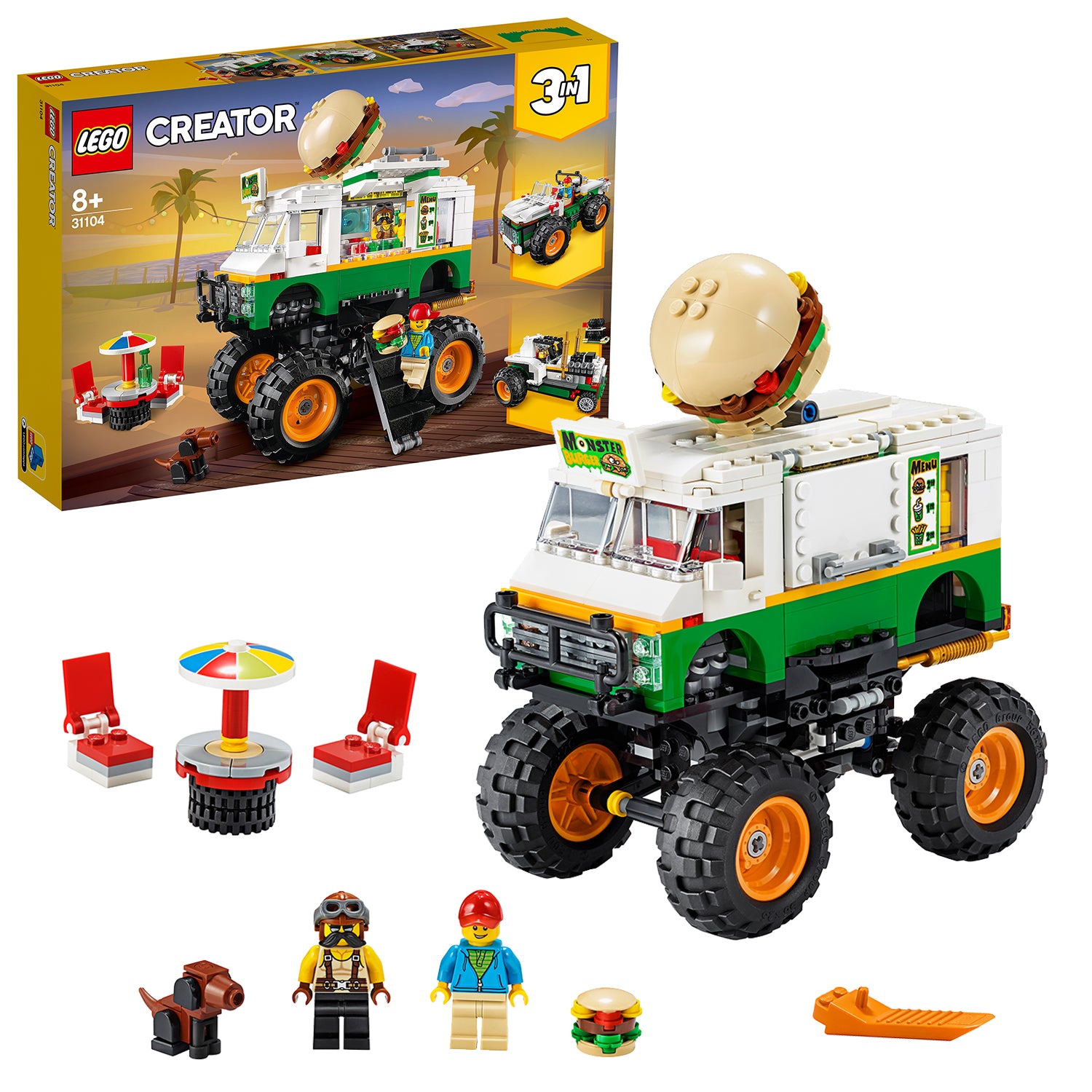 LEGO® Creator 3in1 Monster Burger Truck Set 31104 Default Title