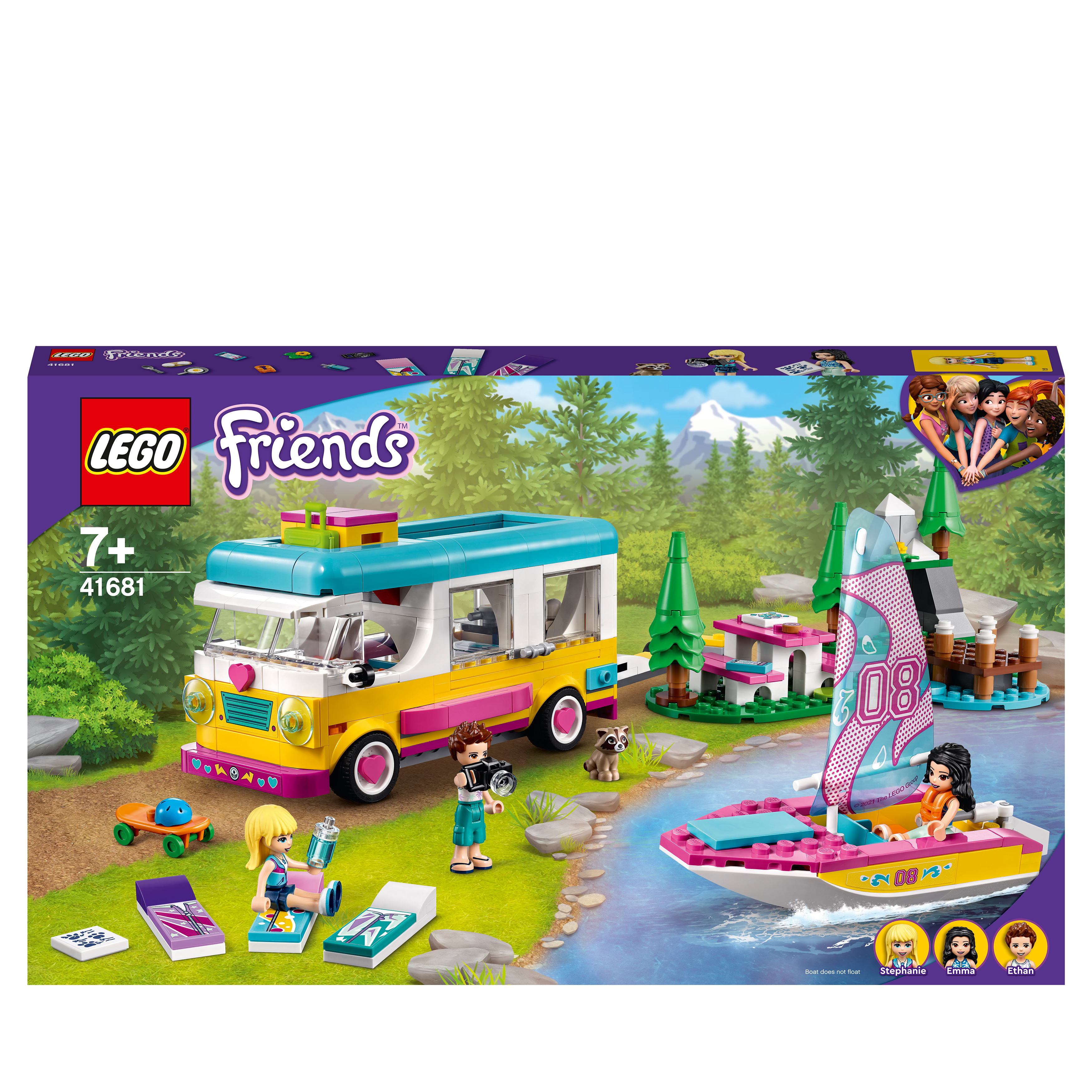 LEGO® Friends Forest Camper Van & Sailboat Set 41681 Default Title
