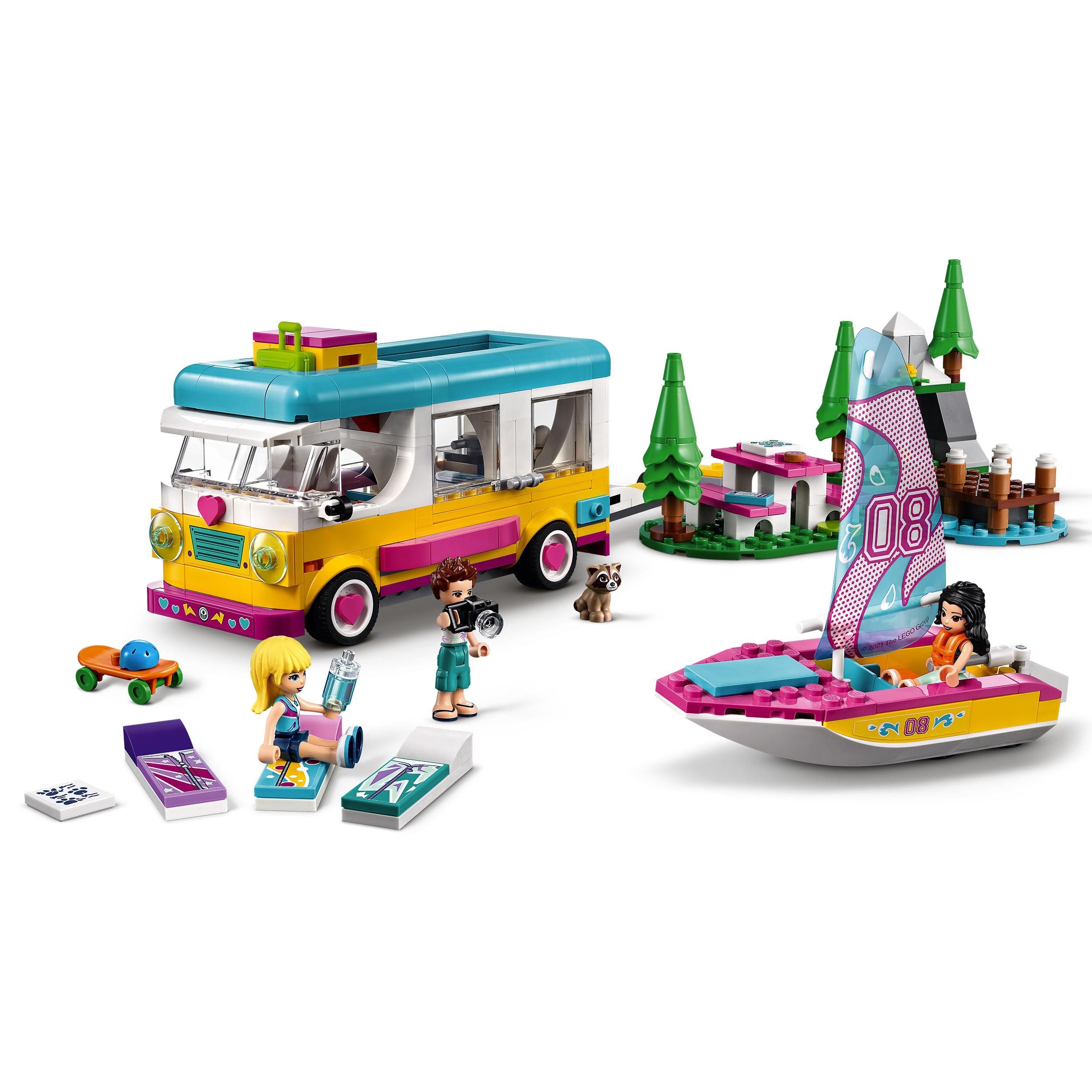 LEGO® Friends Forest Camper Van & Sailboat Set 41681 Default Title