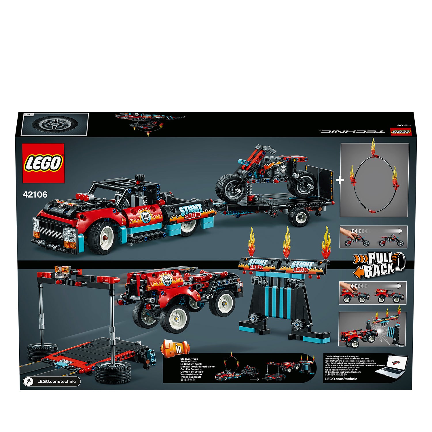LEGO® Technic Stunt Show Truck & Bike Toy 42106 Default Title