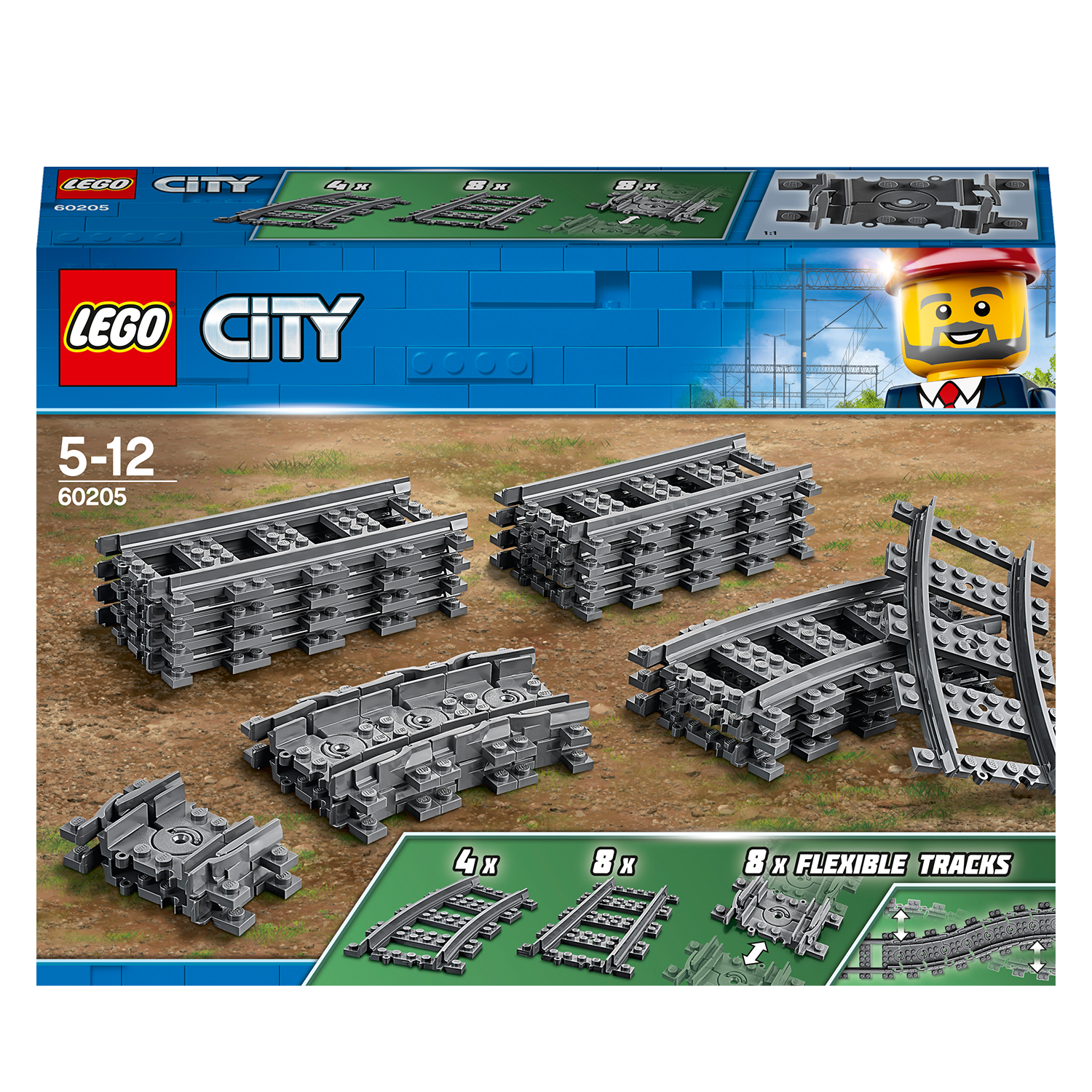 LEGO® City Tracks 20 Pieces Set 60205 Default Title