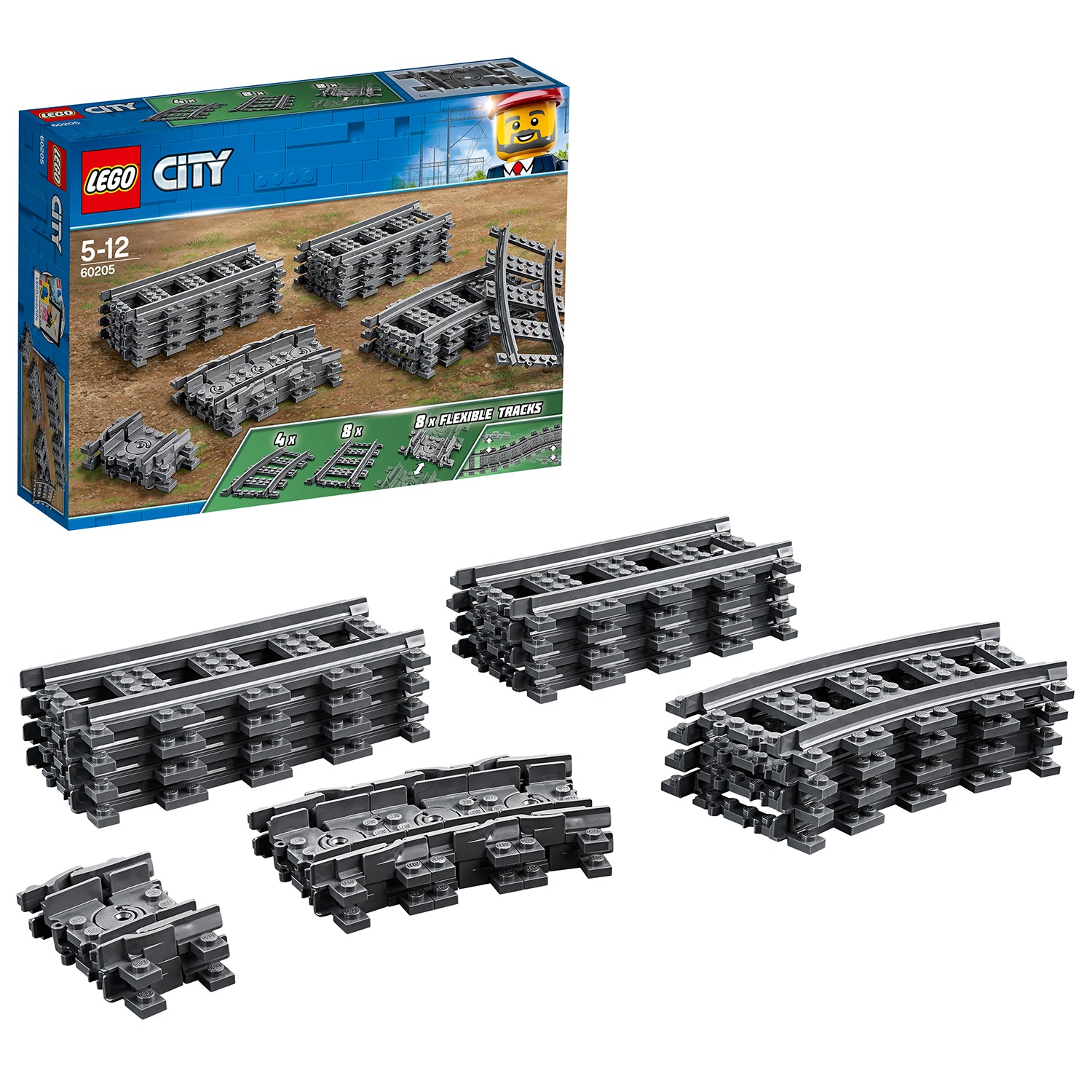 LEGO® City Tracks 20 Pieces Set 60205 Default Title