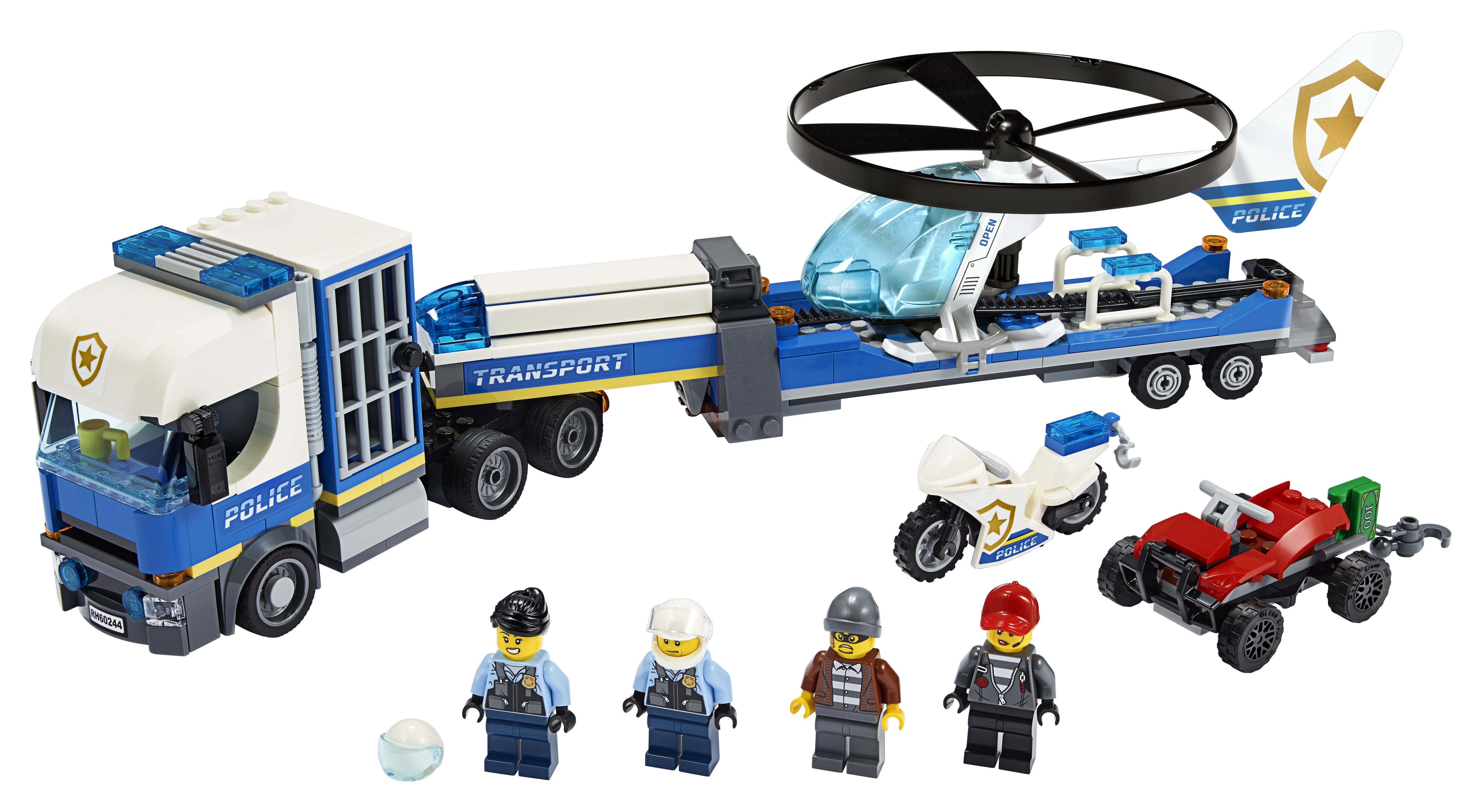 LEGO® City Police Helicopter Transporter Set 60244 Default Title