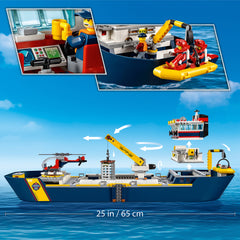 LEGO® City Ocean Exploration Ship Toy Boat 60266 Default Title