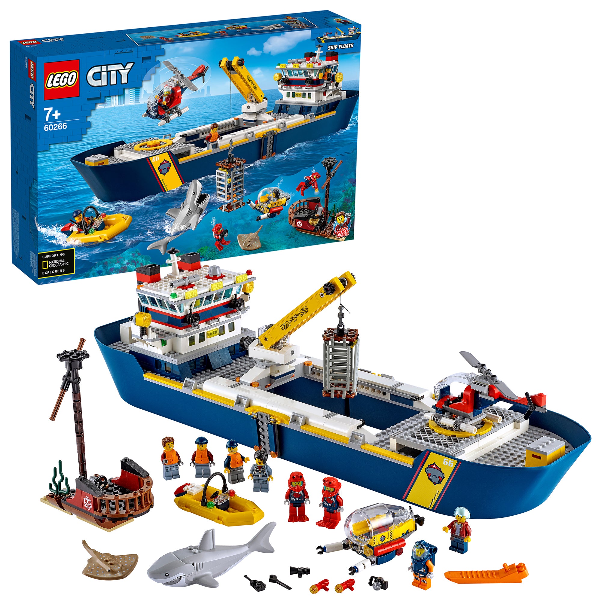 LEGO® City Ocean Exploration Ship Toy Boat 60266 Default Title