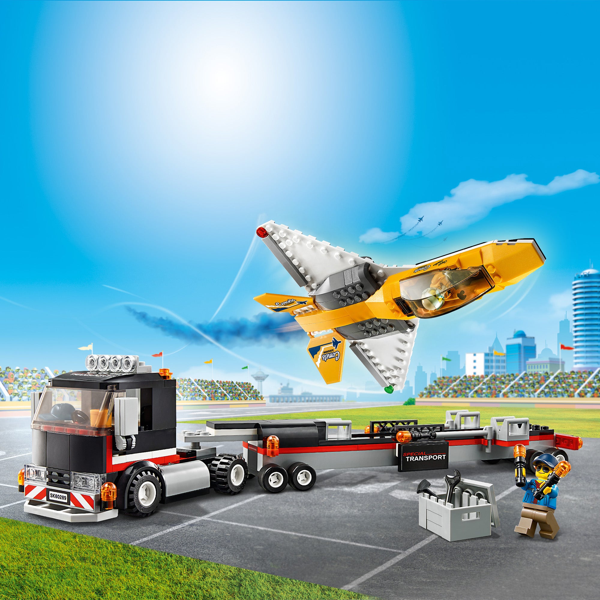 LEGO® City Airshow Jet Transporter Toy 60289 Default Title